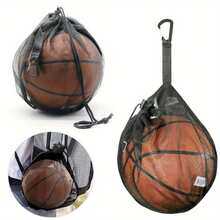 1PC Multi-Purpose Basketball Mesh Bag, Drawstring Sports Mesh Pouch With Zippered Inner Pocket, Convenient To Use, Suitable For Basketball, Volleyball, Soccer, Gym Training, Team Sports And Outdoor Activity Scenes, Compatible With All Training And Game Day Scenarios - Multicolor - View 11