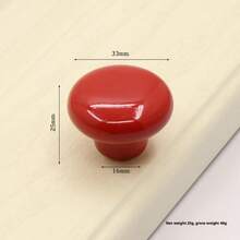 1pc Ceramic & Copper Flat Round Drawer Handle | Cabinet Pull | Living Room/Hotel/Restaurant Cozy Home Decor | Suitable All Year Round - single hole - View 16