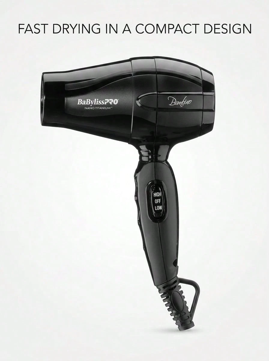 babyliss Nano Titanium Bambino 迷你烘干机 1 件装，有线电动，轻巧便携，可拆卸滤网，双电压，适合送给女朋友、妻子、母亲、朋友、男朋友、丈夫、父亲、兄弟，可用于生日、毕业派对、旅行、露营、户外活动、学校校园旅行、节日、周年纪念、办公室、冬季、圣诞节等特殊场合。 - 彩色 - 查看 1