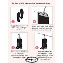 The Boot Hanger - Shoe Storage Space Saver set of 3;Boot Hanger, Boot Holder, Boot Clips (SILVER) by Boottique- The Boot Hanger Company - plateado - Ver 6