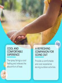 Body Cooling Spray For Summer Outdoor. Instant Cooling Non Sticky Quick Dry Lightweight Mist. Refreshing Soothing For Hot Weather Commute Travel Sports. Portable Pocket Size Spray And Go Gentle Formula Fresh Mint Scent. Ideal Daily Use. - Multicolor - View 11