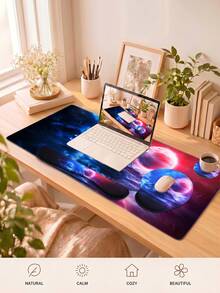 Game Mouse Pad Set, 4Pcs Large Table Pad+Wrist Mouse Pad+Keyboard Pad+Coaster, Non-Slip Rubber Base, Waterproof, Suitable For Office And Games - View 3