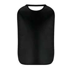 Single Layer Waterproof Elastic Neck Bib For Adults, Easy To Clean And Maintain Crumb Collector, Adult Elderly Disabled Mealtime Clothing Protector, Reusable Washable Stain-Resistant Bib, Black - Black - View 6