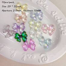 Acrylic Transparent UV Color Fat Bow Bead DIY Jewelry Mobile Phone Chain Keychain Production Accessories Materials - Multicolor - View 17