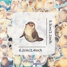 Cute Seal Stickers, 50Pcs Ocean Animal Themed Decals, Waterproof Vinyl Stickers For Marine Lovers, Planners, Phone Cases & Daily Decor School Supplies - Sticker - View 8