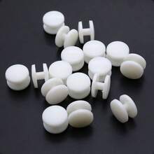 50 piezas de botones extensores de cintura de plástico blanco, broches de presión entrelazados de doble cara para cinta elástica de cintura, botones de expansión para pantalones vaqueros sin costura, accesorios de costura duraderos - Multicolor - Ver 3