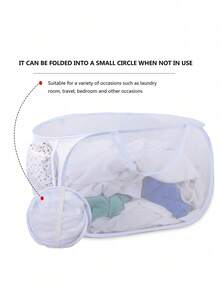 1pc Foldable Dry And Wet Separation Dirty Clothes Basket With Handle, Extra-Large Multi-Grid Dark And Light Color Clothes Separation Suitable For Big Family After Bathing Clothes Pants Shoes Jeans Boots Skirt(Available In Multiple Colors) - Multicolor - View 7