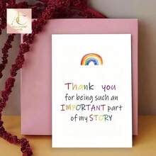 Whimsical Story Thank You Card | Colorful Rainbow Appreciation Greeting Card, Perfect For Expressing Gratitude To Special People In Your Life - One Size Fits All - View 2