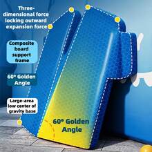 1pc Foldable No-Inflation Swimming Pool, Multiple Styles And Sizes Available, Integrated Design Easy To Assemble, Space-Saving, 5-Layer Thickened PVC Material, Foldable, No Installation Required, Hard Shell, Quick Setup, No Installation, Swimming Pool / Foldable Pool / Above Ground Pool, Rectangular Swimming Pool For Immediate Enjoyment, Large Foldable Hard Shell Pool, Family Size Backyard Inflatable Pool Suitable For Beach, Seaside, Camping, Outdoor Activities, Summer Backyard Water Park, Family Outdoor Swimming Pool, Large Backyard Splash Center - C - View 6