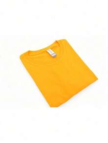 IMPALA T-Shirt Made Of 100% High-Quality Cotton, This T-Shirt Guarantees Exceptional Softness To The Touch, Round Neck With "Dad Special Edition Hero Emblem" Print And Short Sleeves - 薑色 - 查看 3