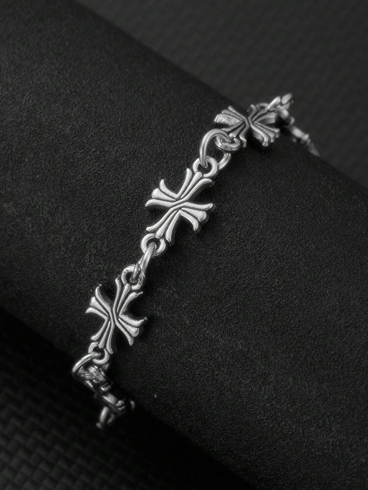 1 Set Personalized Punk Style Men's Jewelry Set, Cross Necklace