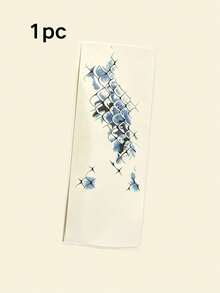 1pc Gradient Fish Scale Temporary Tattoo Sticker, Mermaid Tail Design, Pink-Blue Gradient/Deep Sea Blue Gradient/Light Blue Ink Style, Suitable For Wrist, Collarbone, Neck And Multiple Body Parts, Perfect For Daily And Party Looks, Create Romantic Mermaid Vibe - Multicolor - View 11