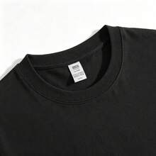 1pack Fleurine Studio Women's Oversized Cotton T-Shirt, Vintage Rock Band Graphic Tee, "We're Different This Is A Stone Age" Print, Casual Short Sleeve Top And Fitted - 黑色 - 查看 3