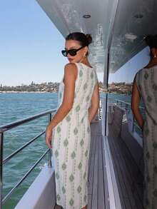 Vacation Casual Floral Print Sleeveless Dress - Multicolor - View 3