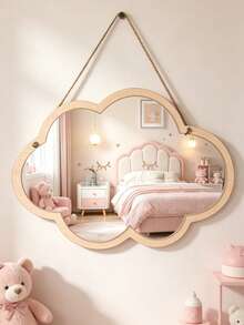 1 pezzo Decorazione da parete a specchio con nuvola, stella e luna, adatta per cameretta, articoli essenziali per neonati, decorazione della stanza, decorazione della cameretta per ragazze, articoli essenziali per neonati - Multicolore - Visualizzare 2
