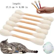 2pcs Felt Cat Kicker Toys, Interactive Kitten Teething & Chewing Toys, Boredom Relief Dental Toys, Anxiety Relief & Digestion Aid Gift For Cat Lovers, Battery-Free, Suitable For Cats And Dogs - Multicolor - View 8