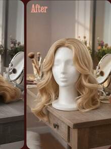 泡沫女用頭部模特假髮帽展示架 白色 - 1PC - 查看 3