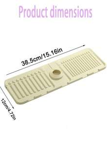 1pc Faucet Splash Guard, Anti-Splash, Adjustable, Narrow Edge Design, Suitable For Kitchen Sink And Bathroom Vanity, Easy To Clean, Foldable Edge, With Drainage Design, Suitable For Bathroom Sink, Kitchen Dish Rack And Kitchen Sink Accessories - Multicolor - View 9