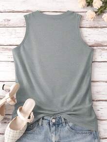 Pickleball Mishap Print Tank Top |   Humorous Interactive Style Sleeveless Top |   Sports Funny T-Shirt |   2026 Summer New Casual Vacation Style Clot - 淺灰色 - 查看 2