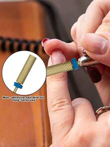Gold-Colored Tungsten Carbide Nail Milling Drill Bit, Made Of High-Hardness Carbide For Versatile Use, Suitable For Long-Term Gel Removal - Yellow - View 3