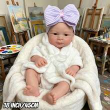 18 Inch Reborn Baby Boy Elijah Full Body Soft Silicone Doll, Handmade Open Design, Realistic Newborn, Suitable For Companionship And Gifts (Anatomically Correct) - Reborn Doll - View 4