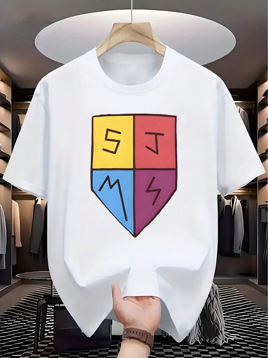 T-shirt à manches courtes "Four Houses" pour hommes avec des imprimés amusants, idéal pour les passionnés de fantasy, représentant une académie complète de quatre, esthétique rétro, t-shirt tendance à col rond, doux et confortable pour les jeunes, usage quotidien décontracté. T-shirt à manches courtes et col rond pour femmes. - Blanc - Voir 1