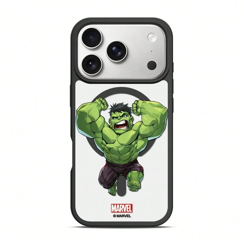 Miniso 漫威復仇者聯盟鋼鐵人美國隊長黑豹magsafe磁吸充電適用於iphone17promax/16pro/15/16plus/14/13/17air/17pro/15promax/12pro驚奇隊長綠巨人個性男生保護套相容apple - 黑色 - 查看 1