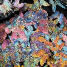 1包20入3D雷射蝴蝶DIY裝飾PET貼紙，適用於剪貼簿與學校用品 - 彩色 - 查看 2