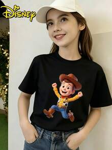 Women's Disney Lilo & Stitch "Happy Stitch Day" Summer Crew Neck T-Shirt,  Skin-Friendly & Soft, Ideal For Daily Casual Outings - màu đen - Xem 1