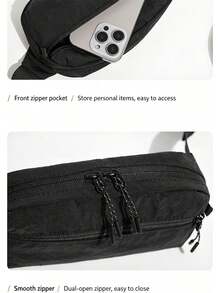 Outdoor Mini Storage Bag. Nylon Checkered Chest Bag. Couple Small Bags. Waist Bag. Suitable For Sports And Running. - Multicolor - View 7