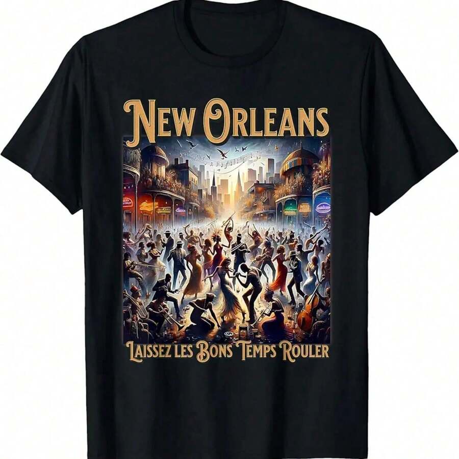 Casual Party T-Shirt In Black Knitted Fabric, Short Sleeve, Round Neck, With Anakin Print, Loose Fit In Retro Style. - 後退 - 查看 1