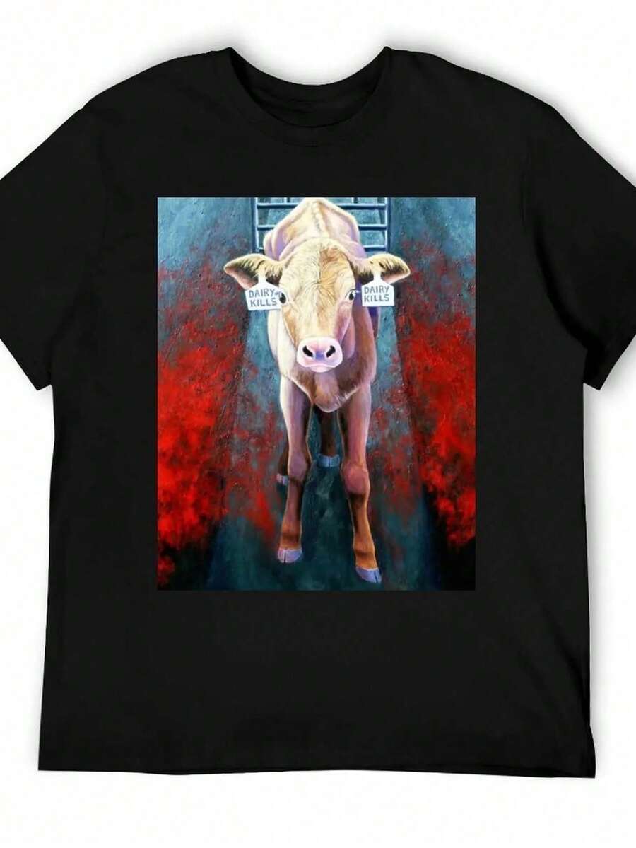 2026 Summer New Arrival [100% Cotton] Hail Sleigher T-Shirt, Men's Printed T-Shirts, Men's Anime T-Shirts, Men's T-Shirts, White T-Shirt Pack..Loose, Casual, Fashionable, Suitable For Commuting, Daily Wear - 黑色 29 - 查看 1