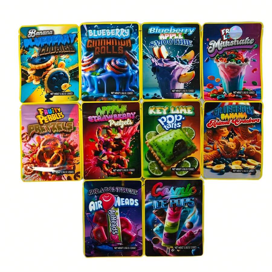 150pcs 3.5G Mylar Gift Bags - Self-Sealing Airtight Resealable Waterproof & Odorless, Reusable Party Favor Bags With 15 Color Variety & Cartoon Patterns (Unicorns, Mermaids, Superheroes) For Birthdays, Weddings, Showers, Crafts - Bulk Packaging For Gifts, Treats, Party Supplies, Treat Storage, Mylar Bag, Gift Bag For Return Gift, Birthday Gift Bag, Mylar Bag Exotic With Boxes, Exotic Mylar Bag With Boxes, Gift Bag Bulk, Exotic With Boxes, Za Bag With Boxes, Za Pack - 150pcs Random - View 1