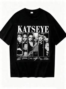 Sudadera Katseye All Member, Camiseta Katseye Beautiful Chaos World Tour, Camiseta Katseye Gnarly Chibi, Camiseta Gabriela, Katseye Soft Is Strong, Conjuntos de primavera, verano, Conjuntos de primavera, Top negro, Tops negros, Conjuntos de vacaciones para mujer, Tops para mujer - Negro - Ver 1