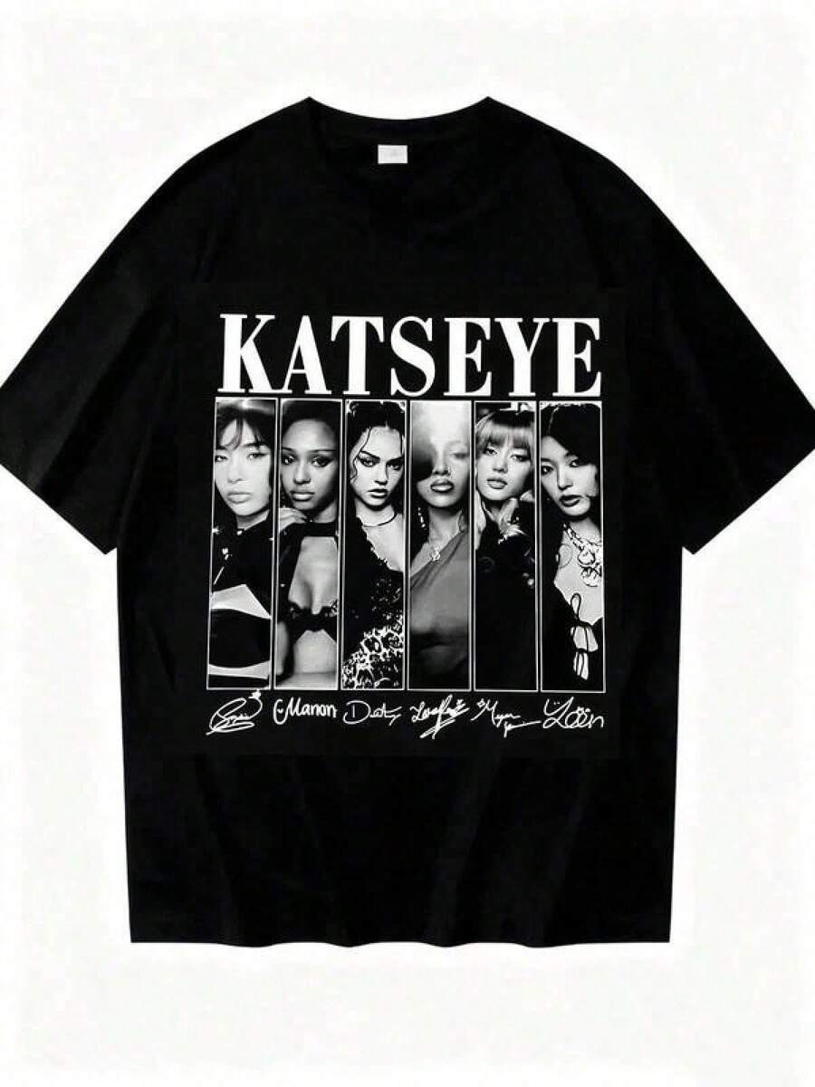 Sudadera Katseye All Member, Camiseta Katseye Beautiful Chaos World Tour, Camiseta Katseye Gnarly Chibi, Camiseta Gabriela, Katseye Soft Is Strong, Conjuntos de primavera, verano, Conjuntos de primavera, Top negro, Tops negros, Conjuntos de vacaciones para mujer, Tops para mujer - Negro - Ver 1