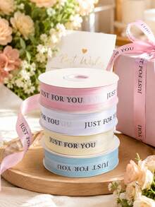 5 cái/1 cái ruy băng quà tặng trang trí đám cưới ruy băng satin ruy băng trang trí DIY ruy băng quà tặng tựu trường ruy băng tiệc sinh nhật ruy băng chữ tiếng Anh ruy băng nhiều màu ruy băng bánh sinh nhật hộp quà trang trí nướng ruy băng hoa satin ruy băng lụa - Ruy băng chữ - Xem 1