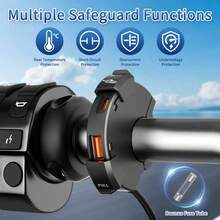 شاحن هاتف للدراجة النارية 12V-24V شاحن سريع منفذ USB + Type C 18W+30W منافذ مزدوجة للمقابض - A - مشاهدة 4