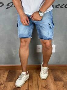 Stonewashed Cargo Shorts - Stoned - View 5