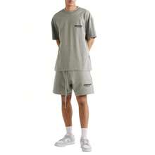 Fear Of God Essentials Classic Tee + Shorts Set SS22 Dark Oatmeal Unisex - 黑燕麥片套裝 - 查看 2