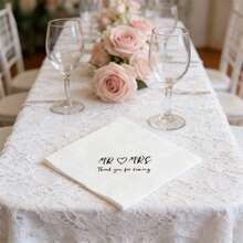 100pcs/Bag Bride To Be Wedding Decoration Wedding Banquet Tabletop Decor Disposable Napkins Mr/Mrs Bridal Shower Thank You Party Napkins Bachelorette Party - View 3