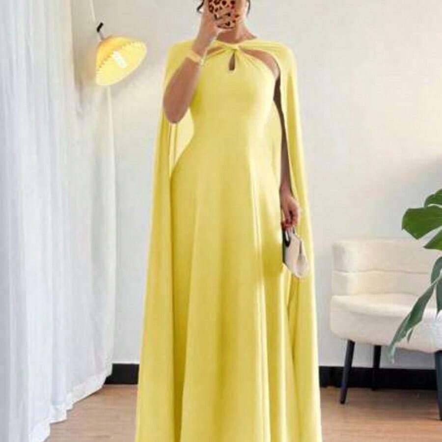 Women Long Dresses - Yellow - View 1
