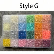 8400 buc. (cutie cu 24 compartimente) mărgele termotopite cu forme creative, mărgele DIY pentru modele termotopite, set mărgele termotopite de 2,6 mm cu placă perforată și pânză pentru călcat, puzzle 3D pentru bijuterii, artă pixel handmade, potrivite pentru bijuterii DIY și materiale de decorare cu mărgele - Multicolor - Vizualizare 14