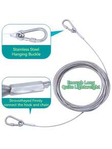 Adjustable Metal Buckle Rope, Durable Anti-Rust Multipurpose Hanging Cord, Clothesline, Suitable For Curtains, Photo Frames, Outdoor Use, Crafts, Professional Design, With Metal Buckle - A - View 10