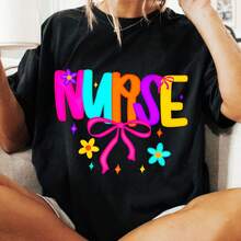 USA Nurse Coquette Glitter , Patriotic Nurse  Design, 4th of Julhirt Sublimation, Memorial Day , Cute A Nurse File - Negro - Ver 1