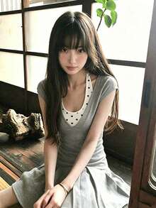 韓系辣妹V領短袖黑色女款夏季新款修身顯瘦時尚高級上衣 優雅波點 - 灰色 - 查看 2