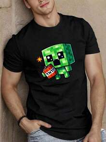 Camiseta "Cute Little Zombie" - Elegante camiseta casual de algodón de verano para hombreplayera de hombretops sudaderas para mujer - Negro - Ver 1