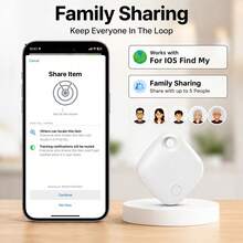 RSH 1 buah Tag Pelacak Pintar Bluetooth Isi Ulang, Bekerja dengan Apple Find My, Pencari Barang Anti-Hilang, Pelacak GPS Mini Pengisian USB-C untuk Kunci, Tas, Dompet, Koper, Kompatibel dengan iPhone atau iPad - Hitam - View 8