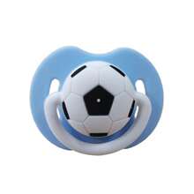 Silicone Pacifier With Soccer Ball Design And Fun Patterns, Baby Teething Toy, Silver-Free, Small Size. - Pink Football - View 8
