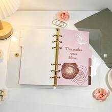 6pcs Prologue Of Roses Binder Dividers - A5/A6 Loose-Leaf Refill Pages With 6-Hole Punch Suitable For Journals, Planners, Supplies, Office Organizers, Cardboard Sheets Compatible For Binders School Supplies - Loose-leaf Divider - View 8