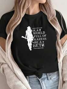 Women T-Shirts - Black - View 1